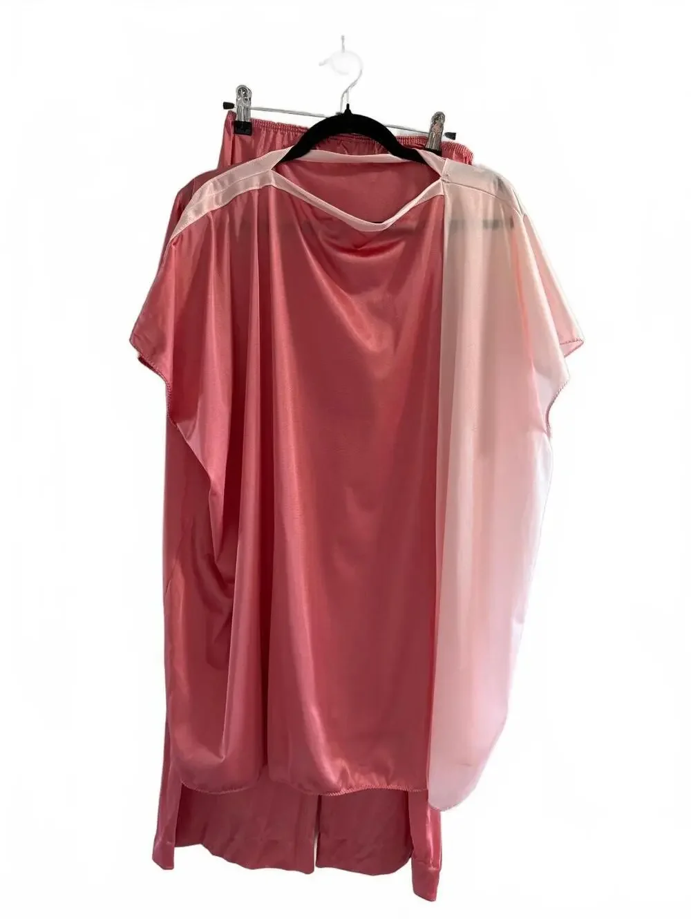 Vintage Queen’s Way to Fashion Pink Satin Lounge Set Women’s M Two Piece